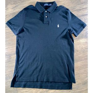 Men’s Cotton Ralph Lauren Polo Shirt Black Size Large